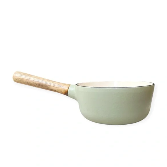 BergHOFF Ron 7" Saucepan 1.8Qt., Green, Enameled Cast Iron, Wood Handle